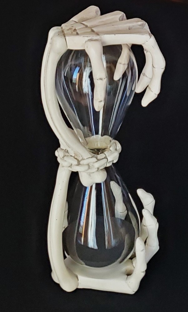 Skeleton Hands Hour Glass Halloween Bones