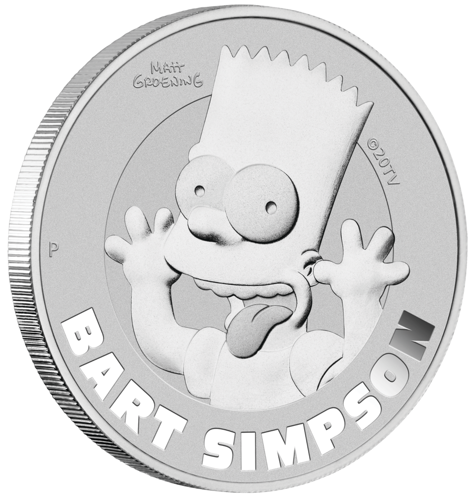 2022 Bart Simpsons SIMPSON $1 Silver .9999 Dollar Bullion Coin