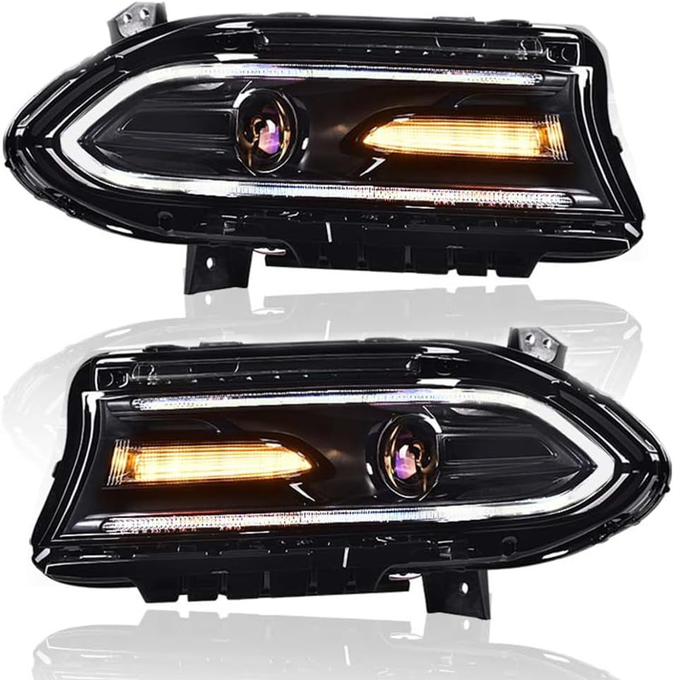 Headlight Assembly, Compatible with Dodge Charger 2015 2016 2017 2018 2019 2020
