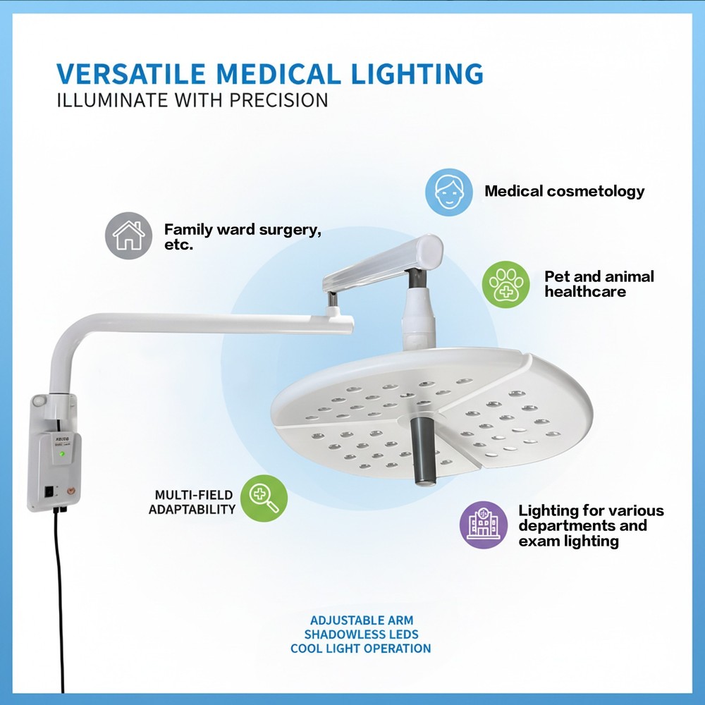 KWS 45 LEDs Dental Surgical LED Shadowless Light Wall Mounted Veterinary Light