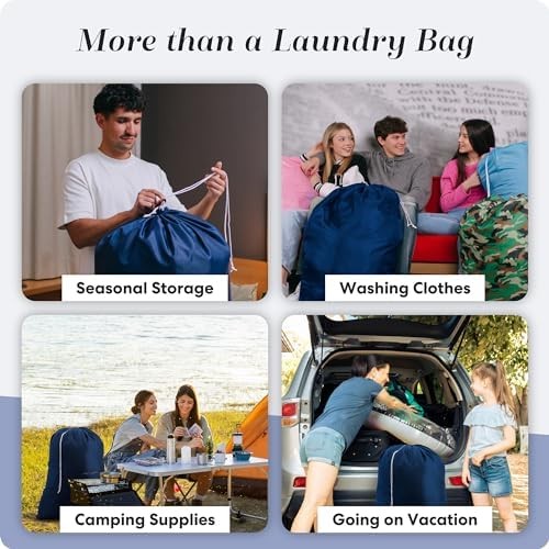 Laundry Bag - Locking Drawstring Closure and Machine Washable. These Bags wil...