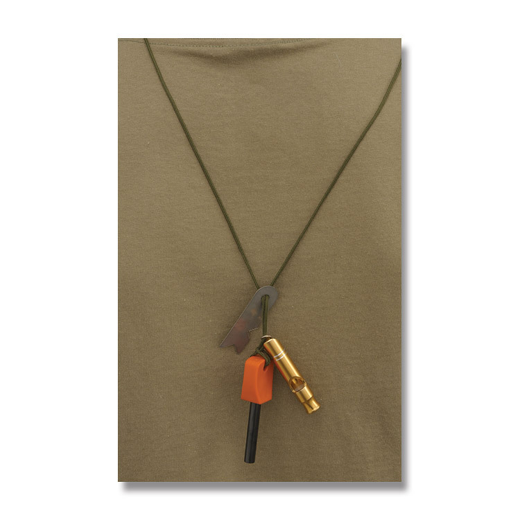Compass ferro rod Firestarter emergency whistle Marble's Survival Combo