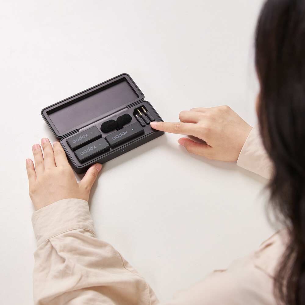 US Godox MoveLink Mini LT Kit2 2*Transmitter+1*Receiver Set Microphone fr iPhone