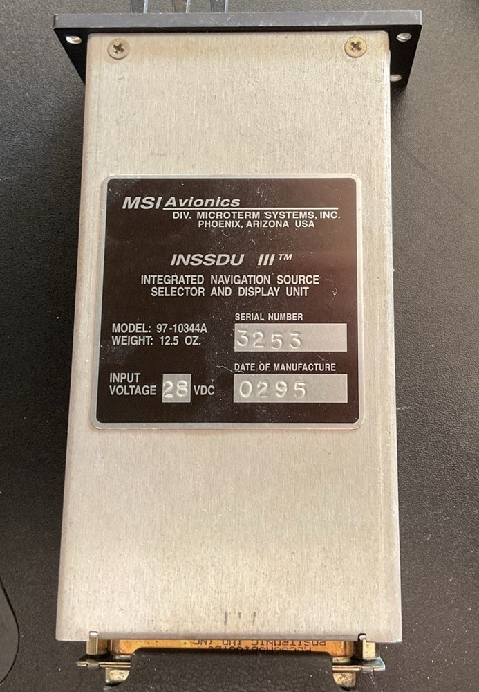 MSI Avionics INSSDU III Integrated Navigation Source Selector Display Unit 28V