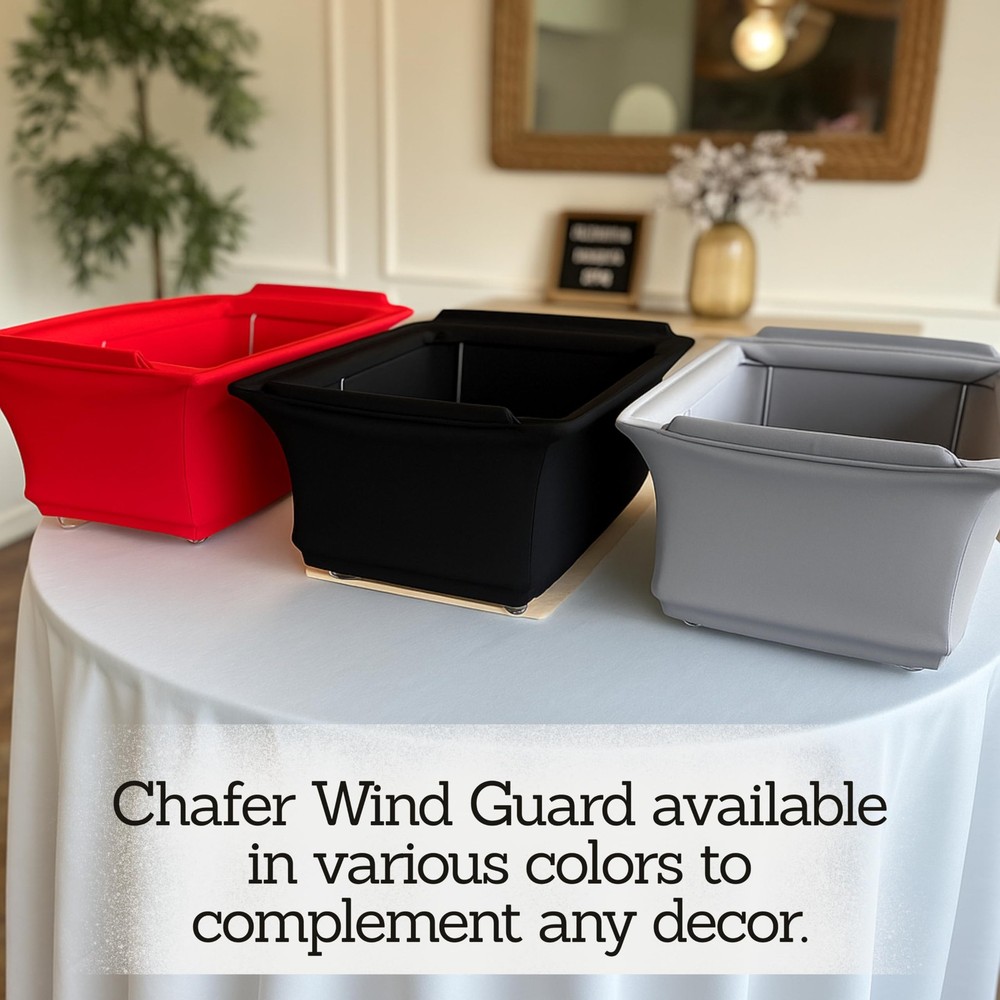 Merchlio Chafer Wind Guard - 4 Pack - Handle Covered Dish Covers, Fitted