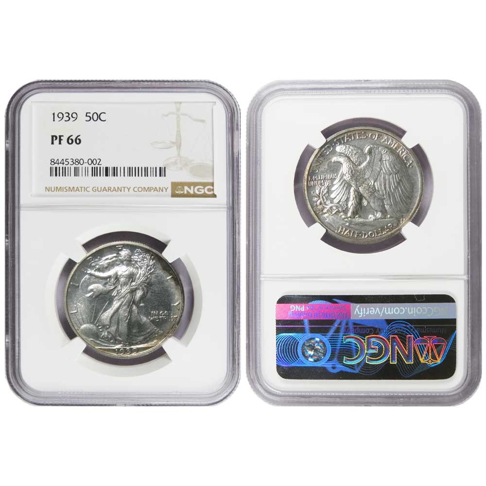 1939 Walking Liberty Half Dollar NGC PF66
