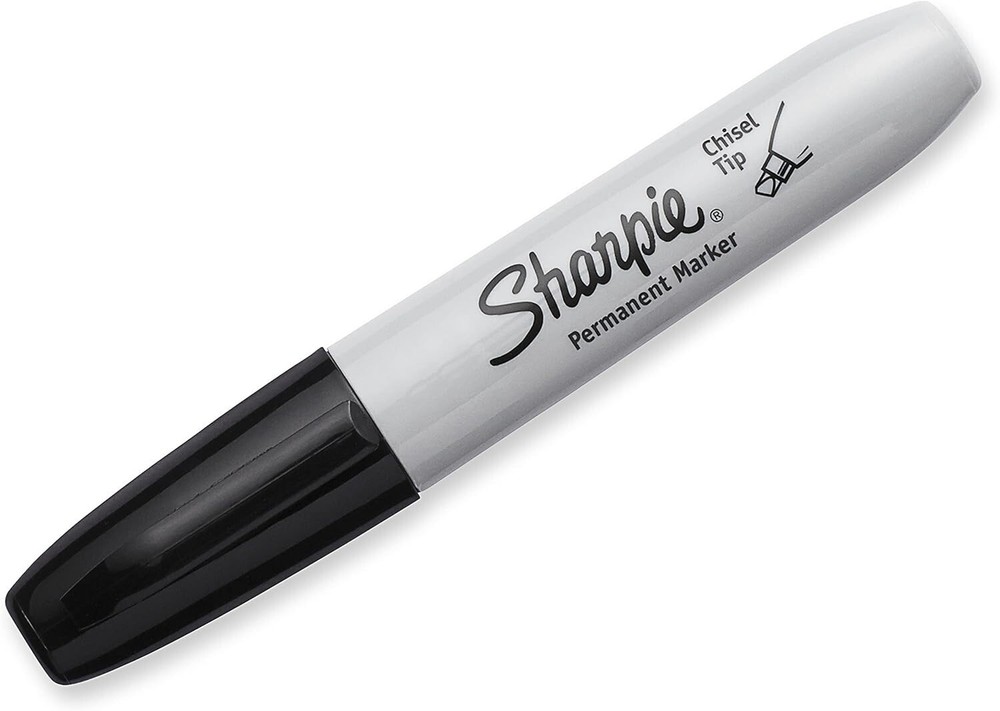 Sharpie Broad Tank Chisel Tip Black Permanent Marker, 2 Markers 2 Pack