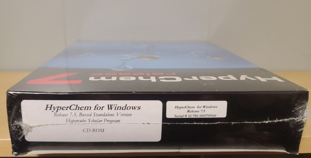 Hyperchem for Windows Release 7 (7.5) CD-ROM Tools for Molecular Modeling - NEW