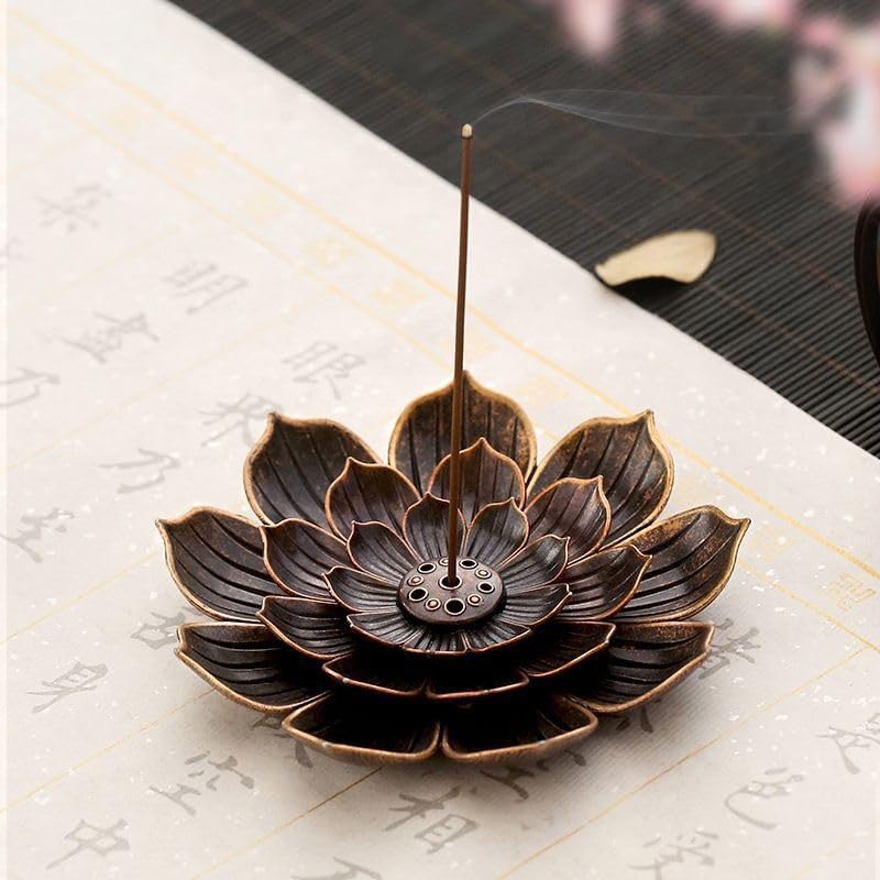 Incense Holder with Stick Tray: Multi-Functional Burner Black