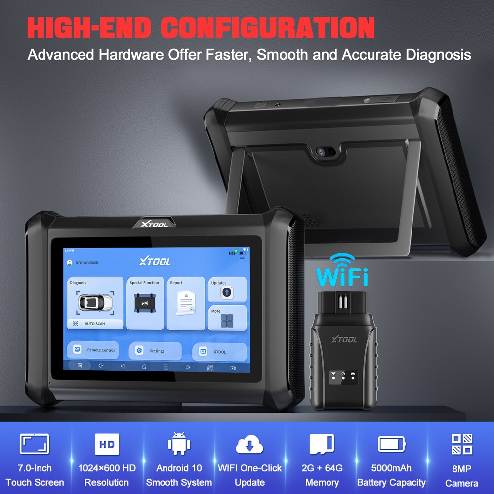 XTOOL D7W WIFI Wireless Auto Diagnostic Scan Tool Full System E.CU Coding DoIP