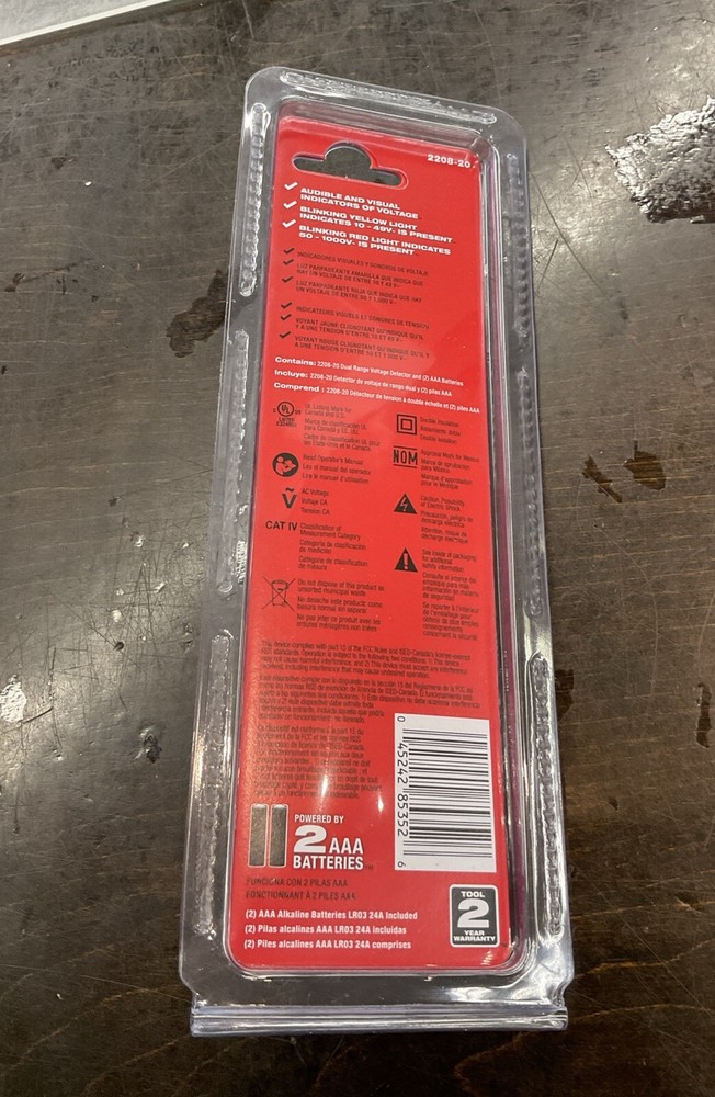 Milwaukee 2208-20 Dual Range Voltage Detector