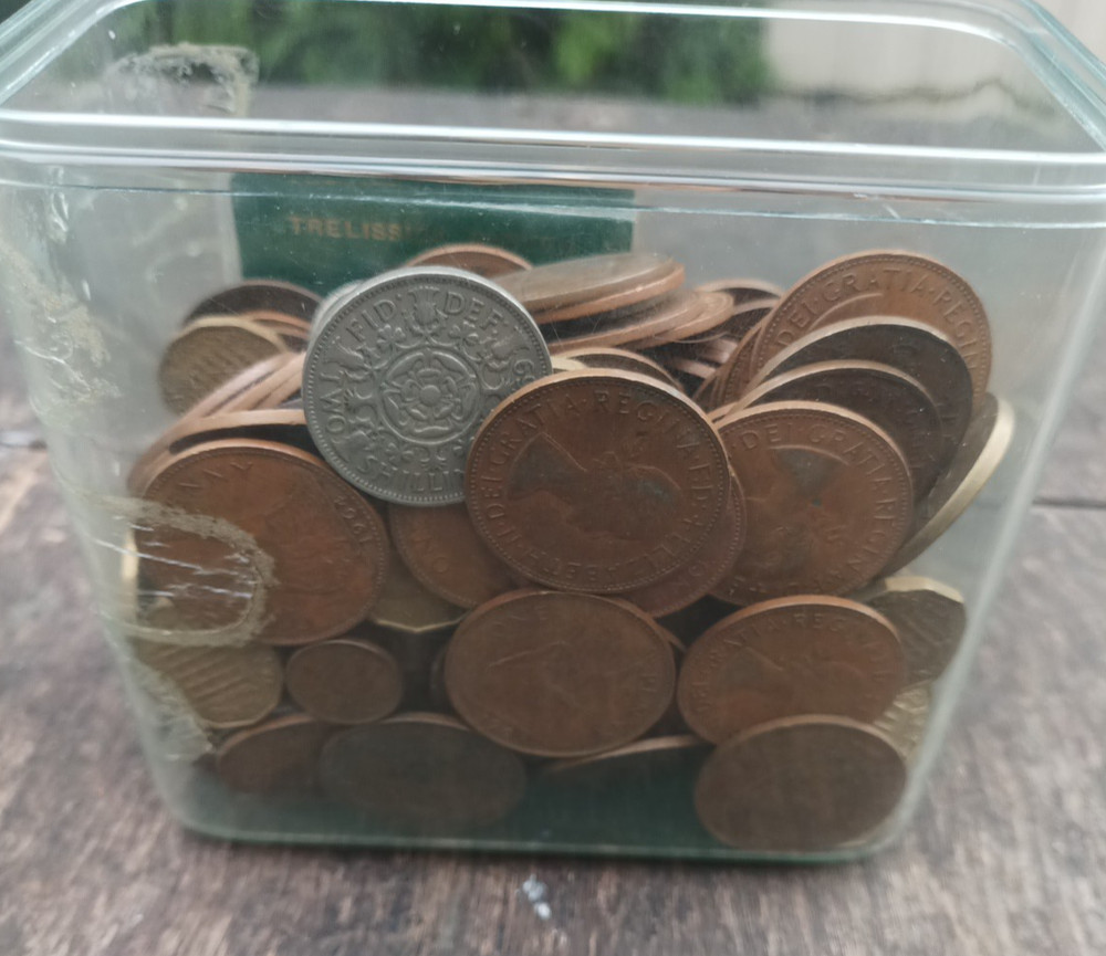 Vintage One Penny Coins + Three Pence Bundle