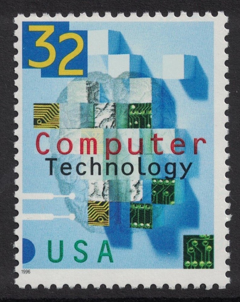 Scott 3106- Computer Technology- MNH 32c 1996- unused mint stamp