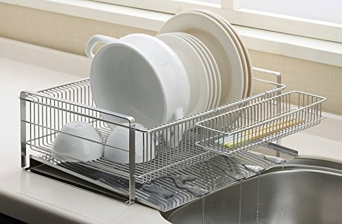 Shimomura Kitchen Drying Rack Wide Vertical with a chopstick rest Japan