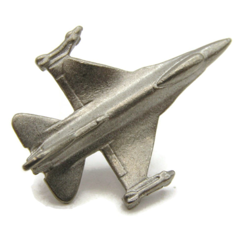 Jet Fighter Pin Silver Tone Great Design