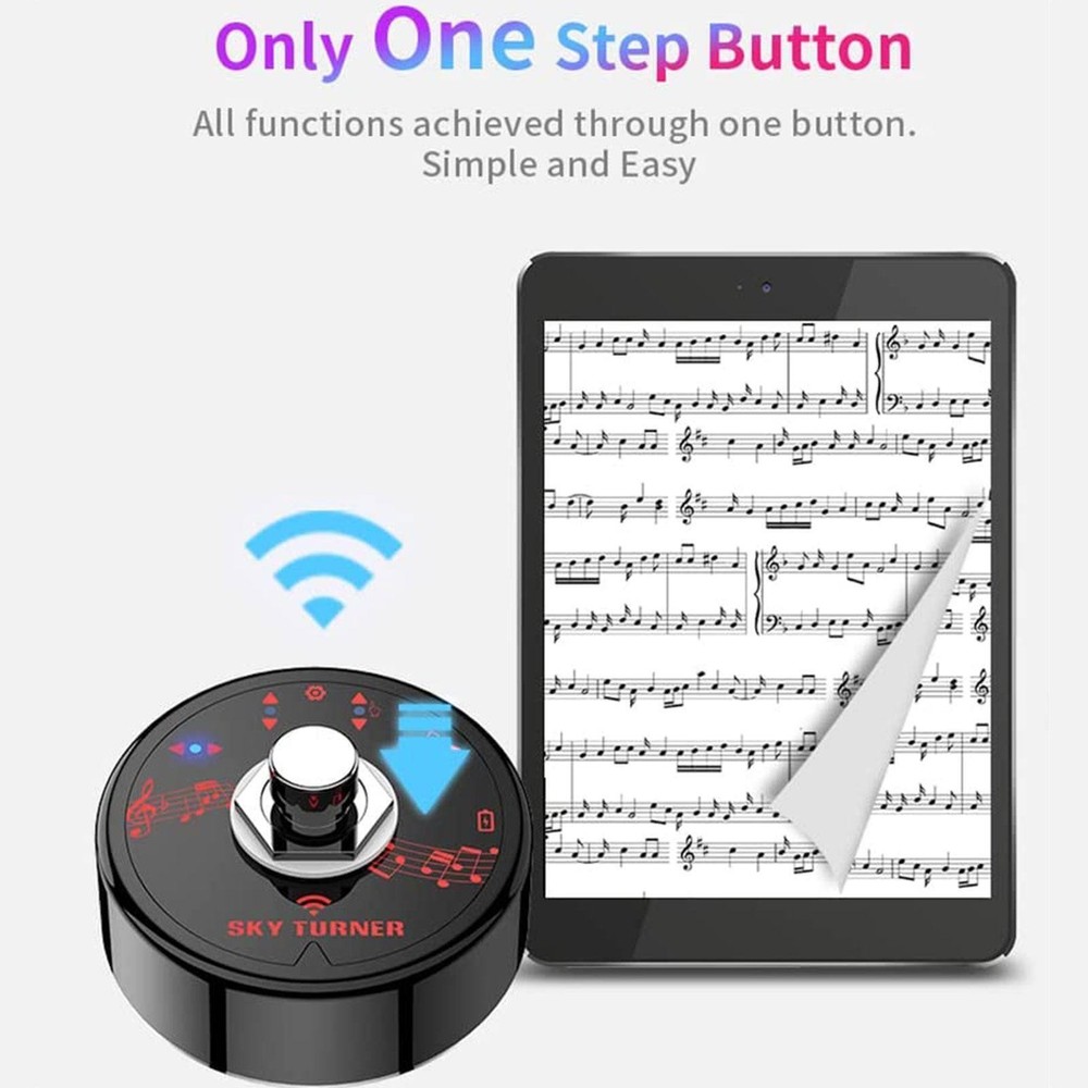 15M Transmission Range Built-in Bluetooth Modes Reading Page Turning Pedal