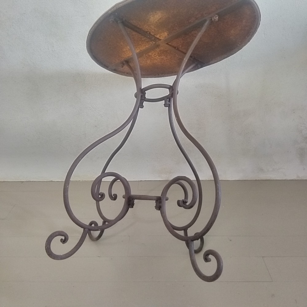 French wrought iron garden table