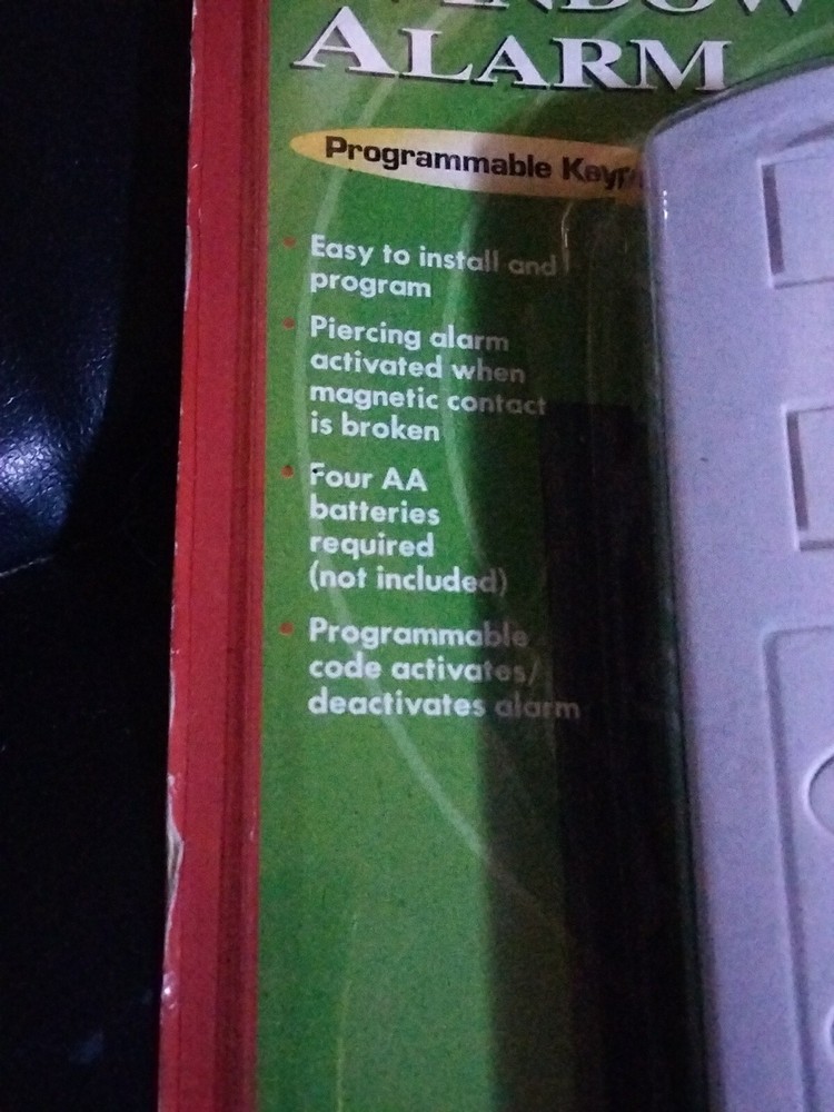 NEW Intermatic Home Security Programmable Wireless Door And Window Alarm- White