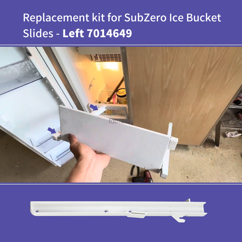 Fits Subzero Ice Bucket Slides Left side Replacement 7014649