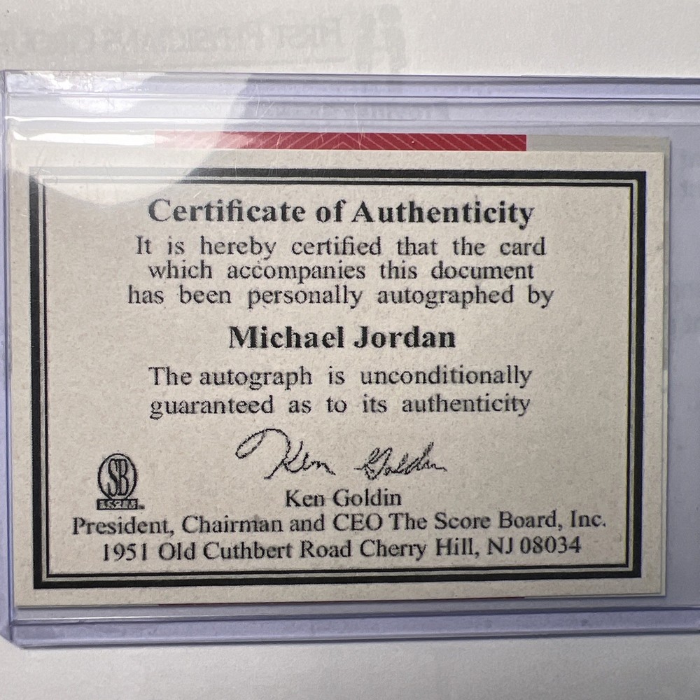 Michael Jordan auto COA