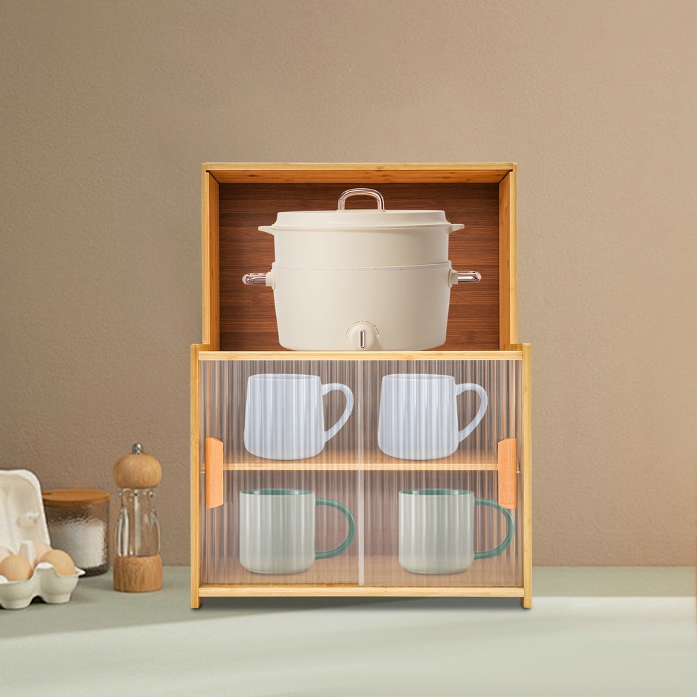Kitchen Pantry Storage Cabinet Small Countertop Storage Sideboard Cupboard