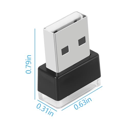 4PCS USB LED Car Interior Atmosphere Lamp, Plug-in USB Interface Ice Blue