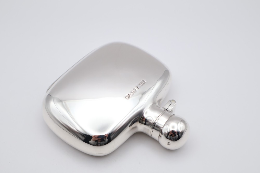 Antique Solid Silver Hip Flask Hallmarked Sheffield 1905