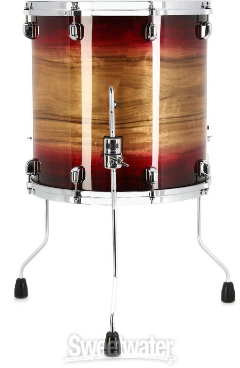 Tama Starclassic Maple Floor Tom - 16 x 16 inch - Ruby Pacific Walnut Burst with