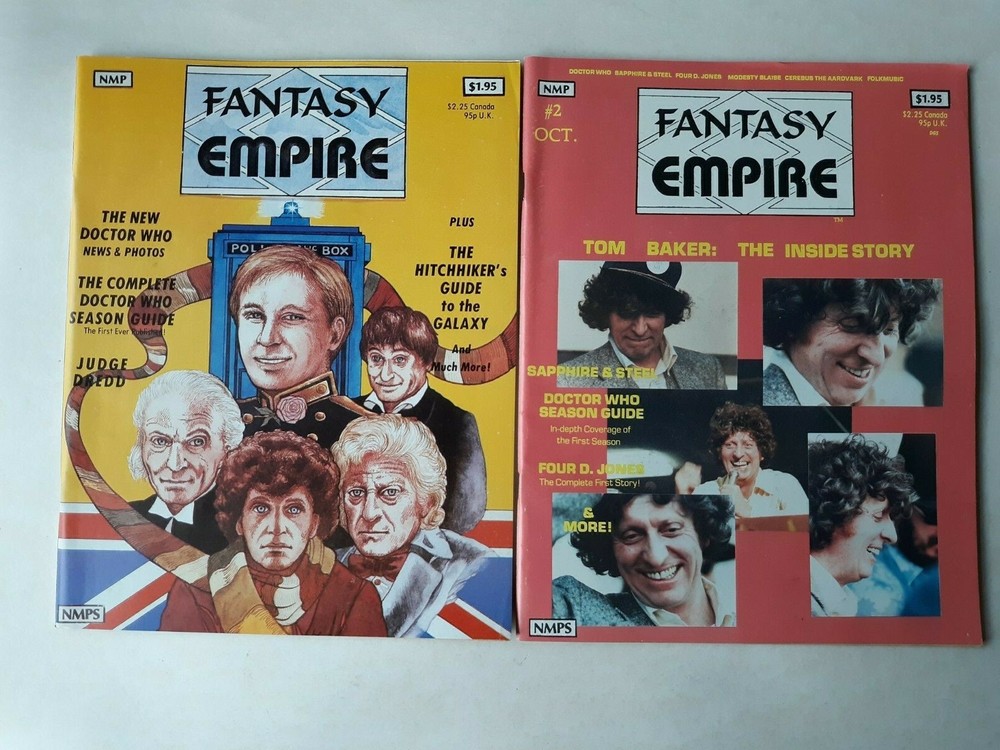 Fantasy Empire magazines #1-2 Dr Who Hitchhiker's Guide 1981