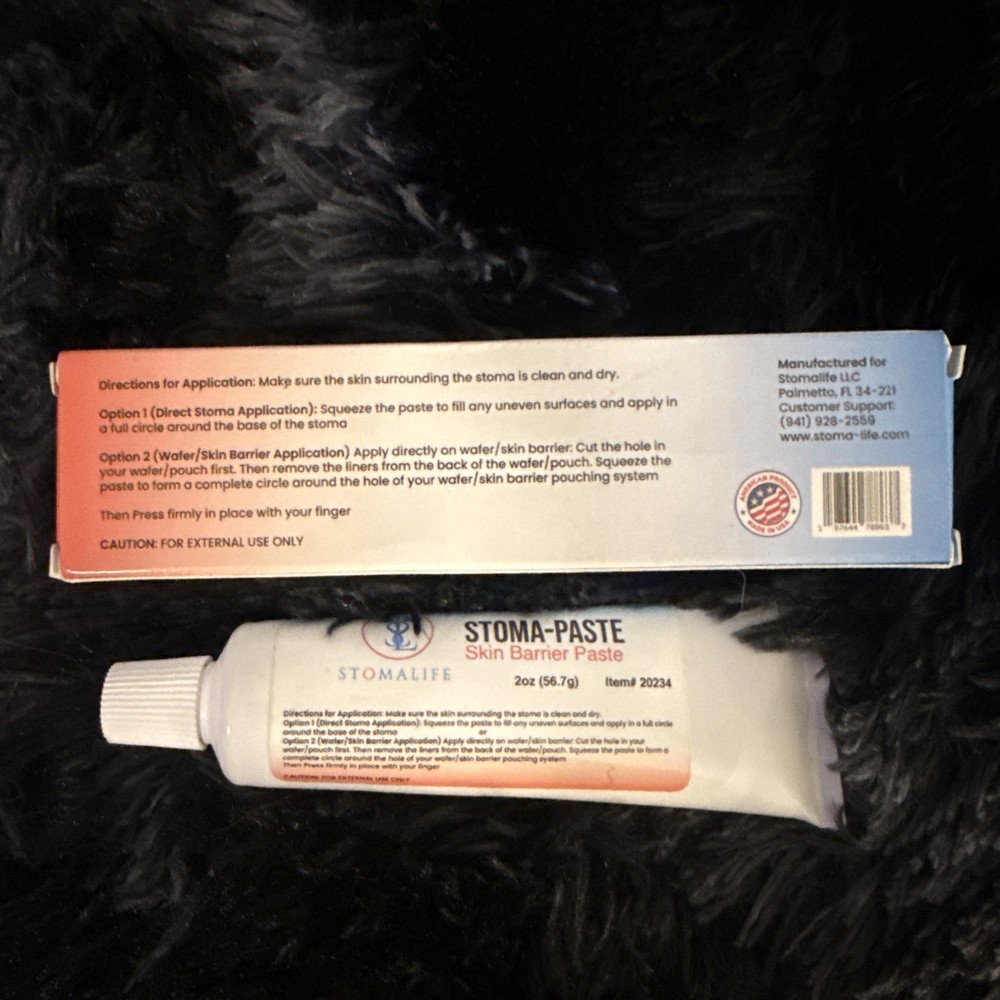 2 Stomalife Paste - 2 oz - Ostomy Skin Barrier Paste NEW! Item#20234