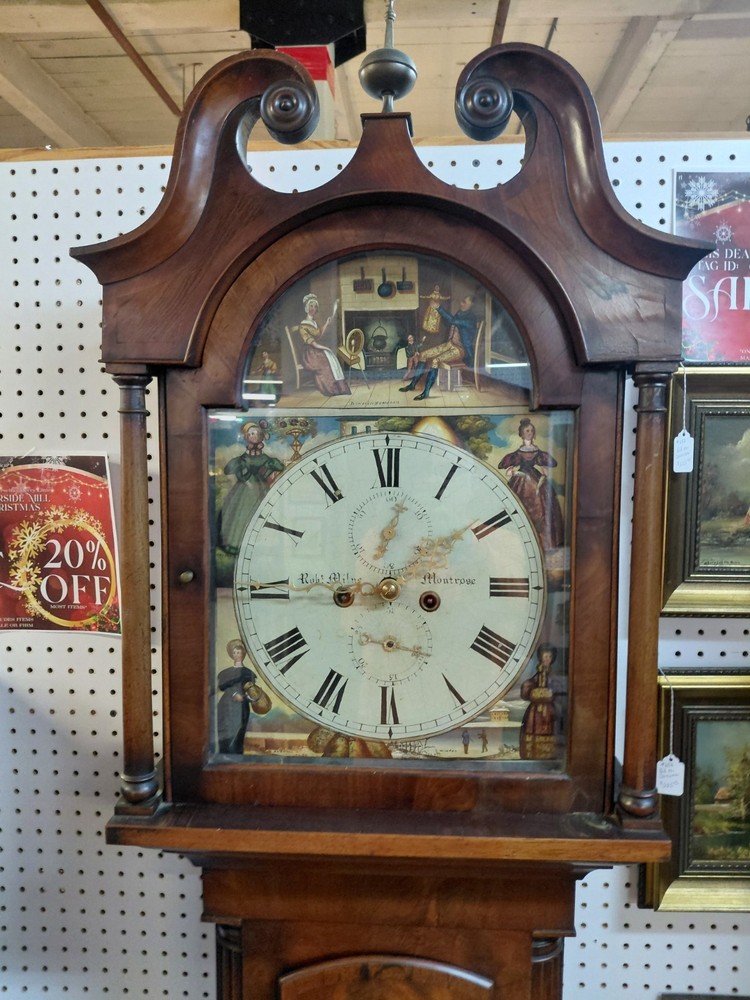 19TH CENTURY MAHOGANY TALL CASE CLOCK