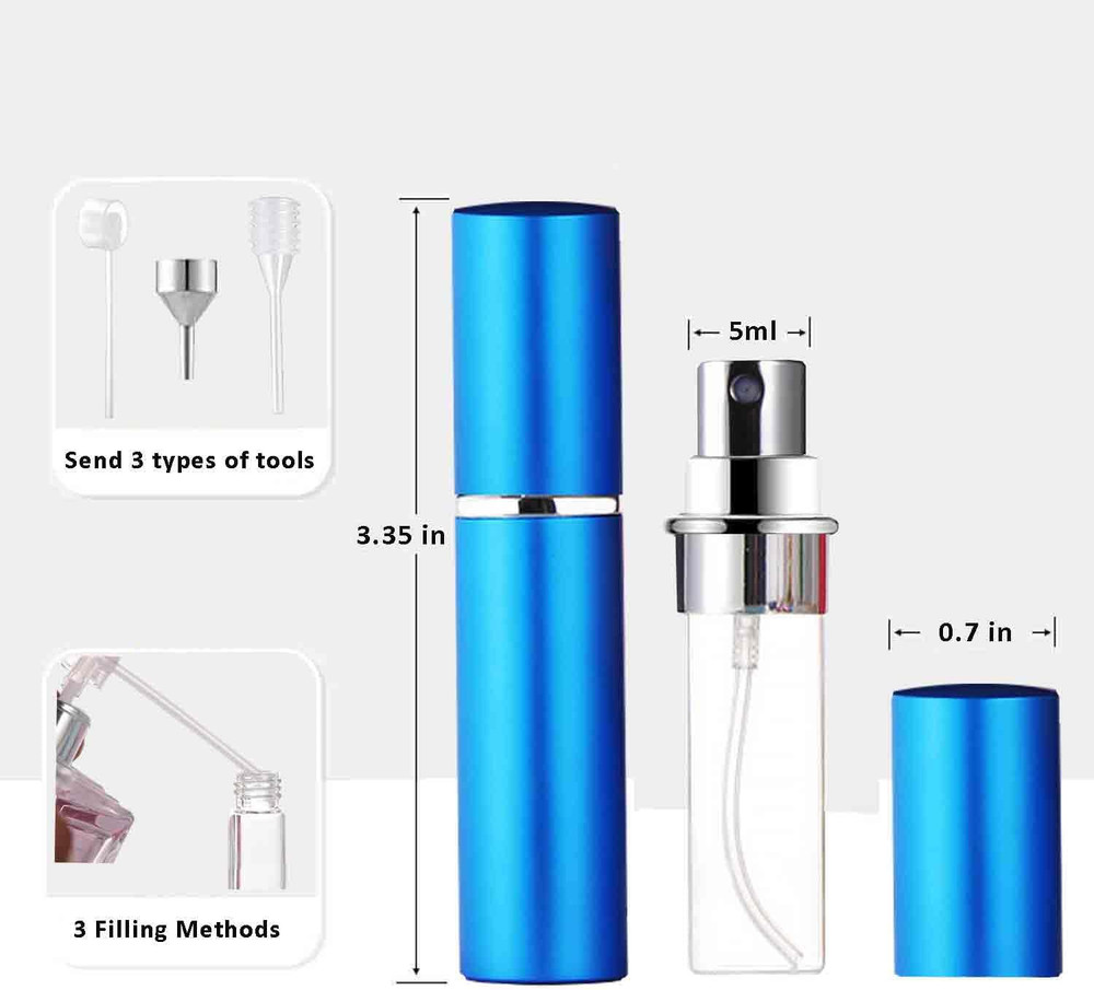 Refillable Perfume Atomizer Travel Spray Bottle for Cologne - 5Ml Portable Refil