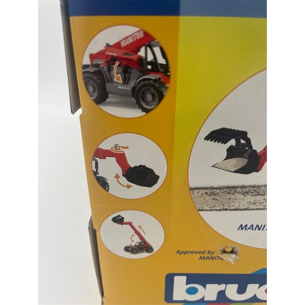 Bruder Manitou Telescopic Loader Telehandler w/ Bucket Attachment Boxed