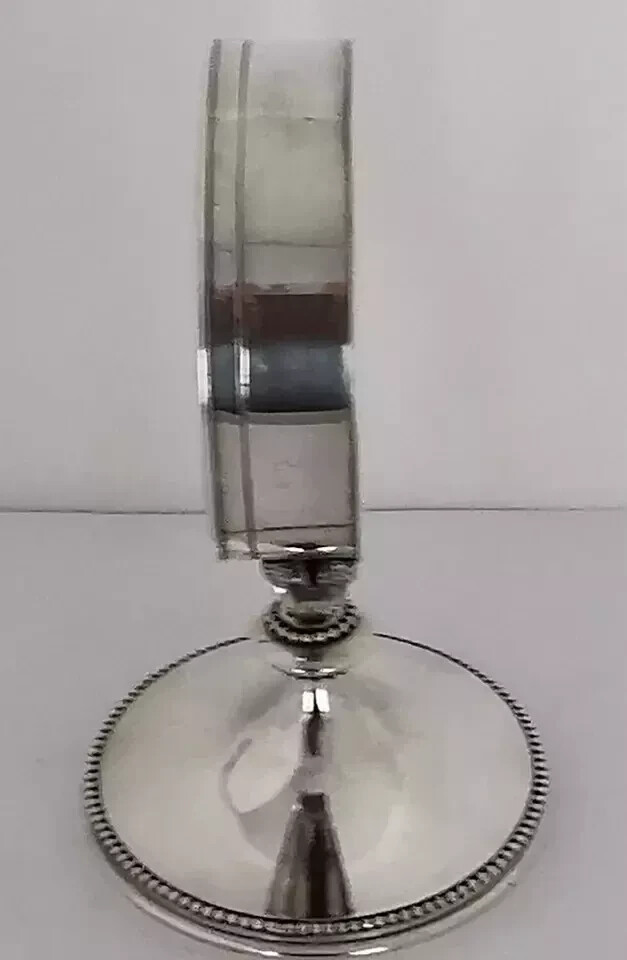 Rare French Solid Silver & Bronze Standing Pyx Communion Wafer Box - Monstrance