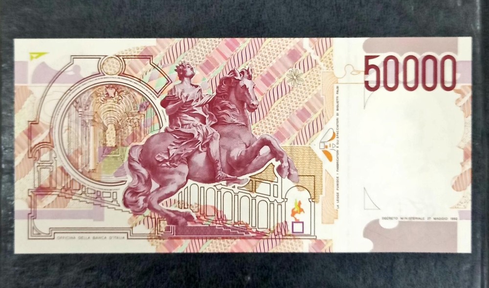 Italy 50 000 Lire 1992 Replacement XD Unc