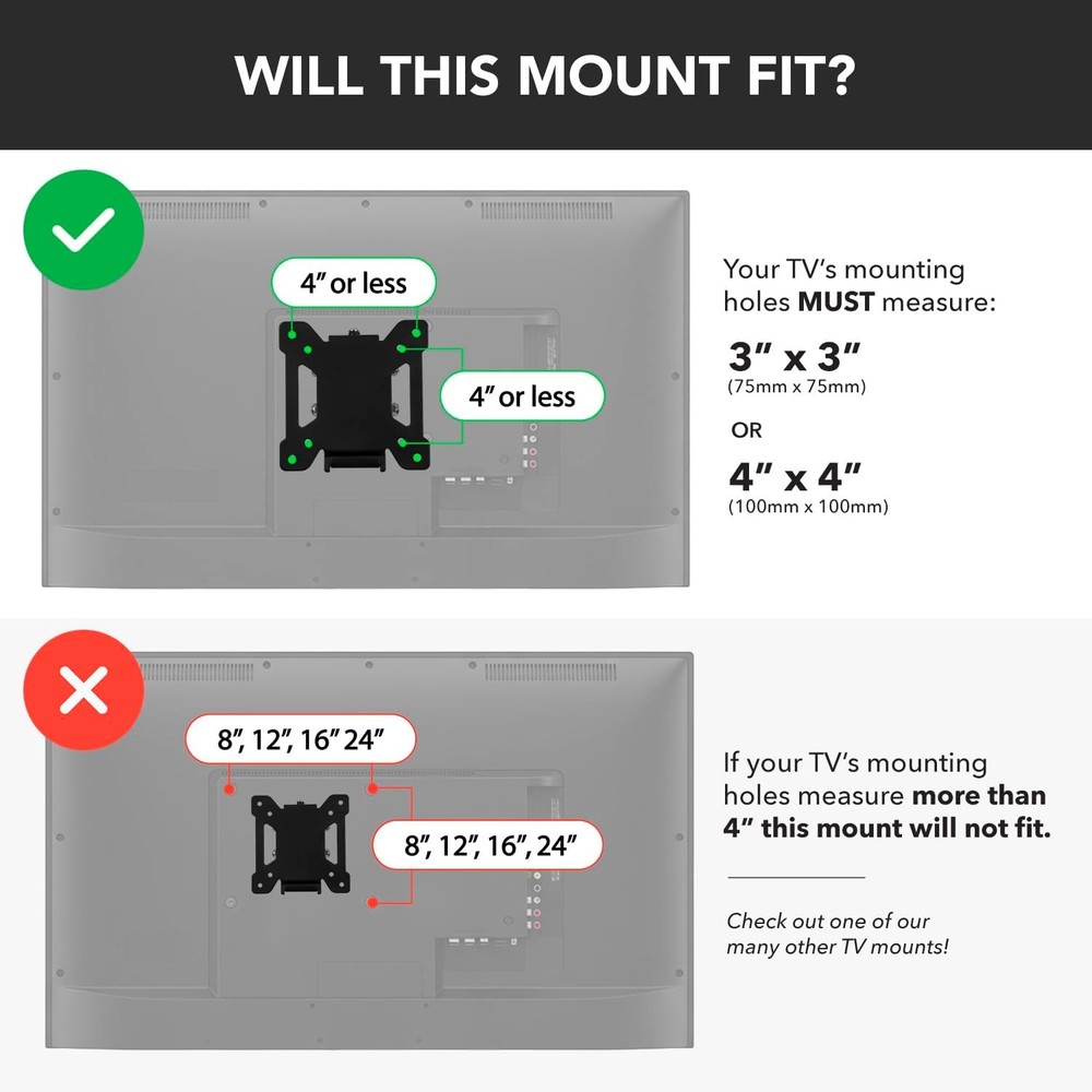 Low Profile Tilting TV Wall Mount Bracket
