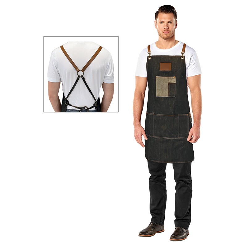 ScalpMaster Black Denim Apron 100% Cotton