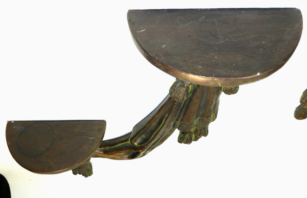 Hollywood Regency Wall Sconce Pair Large