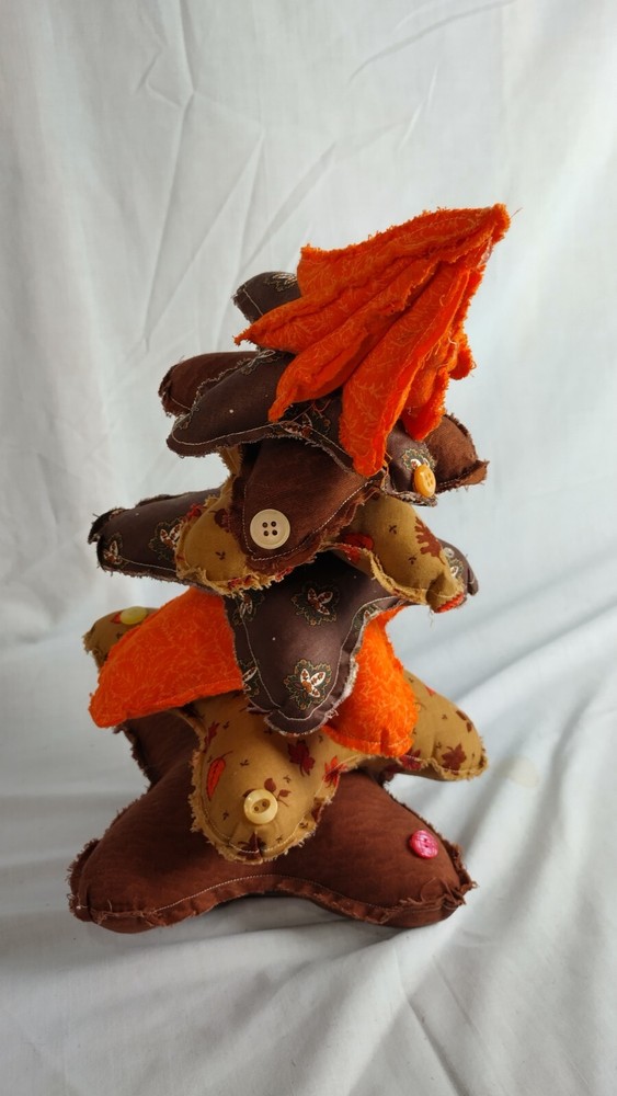 Autumn Handmade Fall Holiday Cloth Stuffed Tree Pillow Thick House Decor