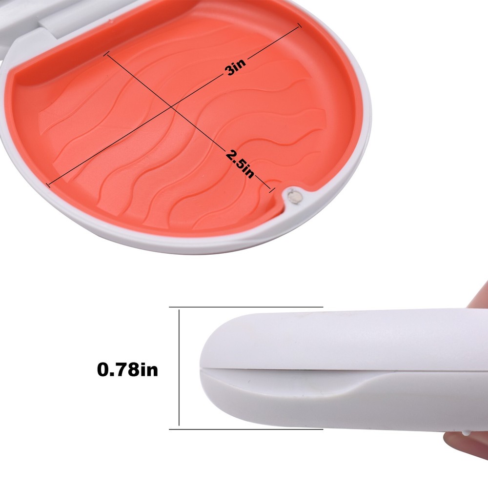 2X Dental Portable Teeth Braces Box Container Retainer Storage Cases with Mirror