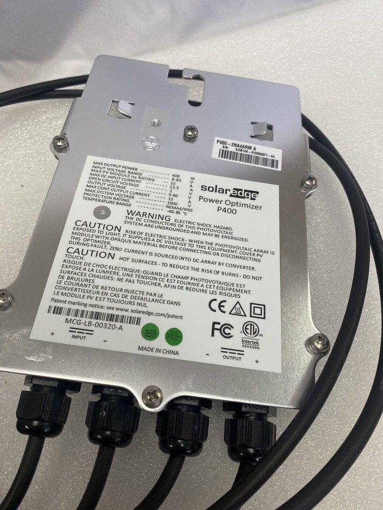 SolarEdge P400 Solar DC Optimizer for 400 Watts and 80VDC on 72 & 96 Cell Module