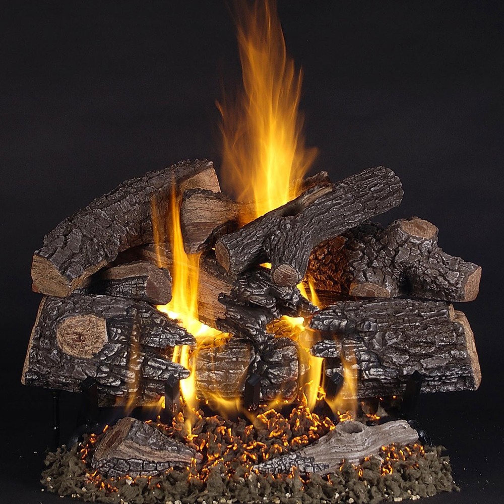 Rasmussen TimberFire Log Set w/ 18" (CXF) Burner and Pilot w/ Remote, LP, 18"