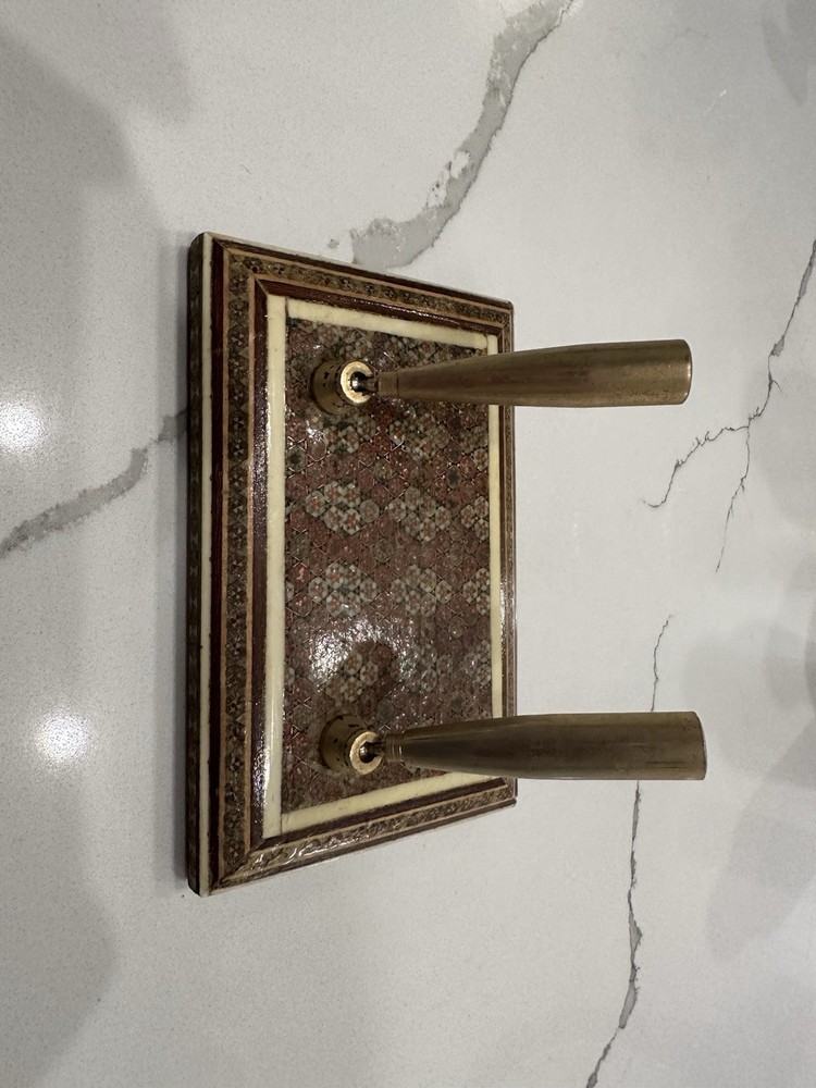 Handmade Middle Eastern Decorative Brass Stand with Ornate Pattern