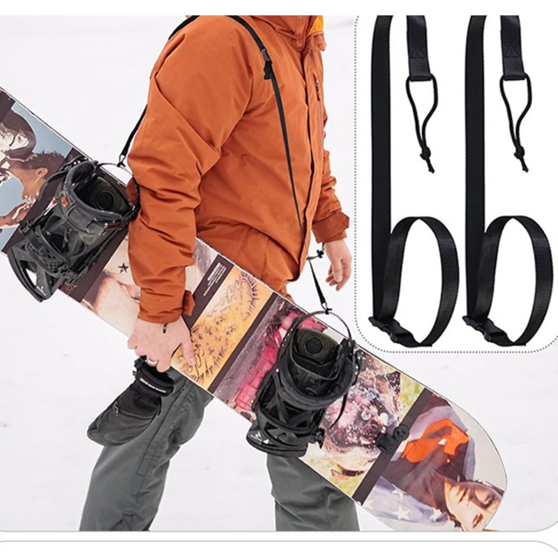 2Pcs Ski Board Tie Down Strap Snowboard Strap For Snowboarding Enduring