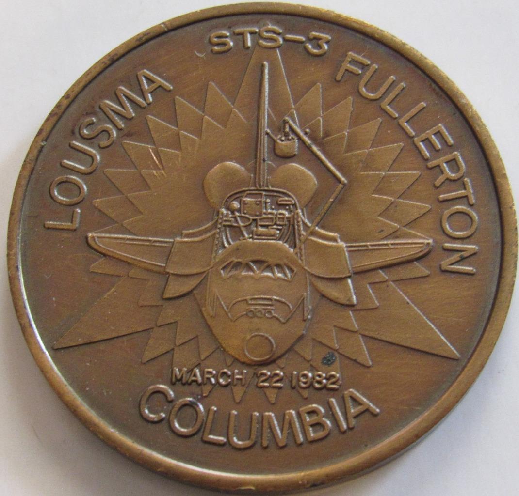 STS-3 SPACE TRANSPORTATION SYSTEM SHUTTLE MISSION COIN AB