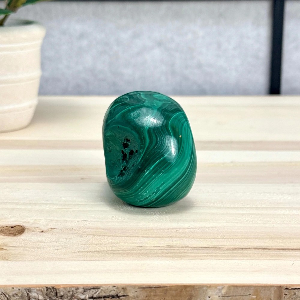 Malachite Skull Carving, 3.17 in.
