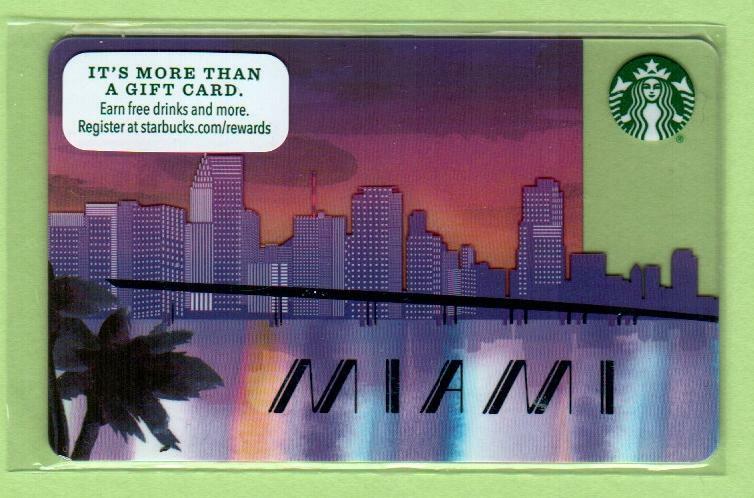 STARBUCKS Miami Skyline ( 2015 ) Gift Card ( $0 )
