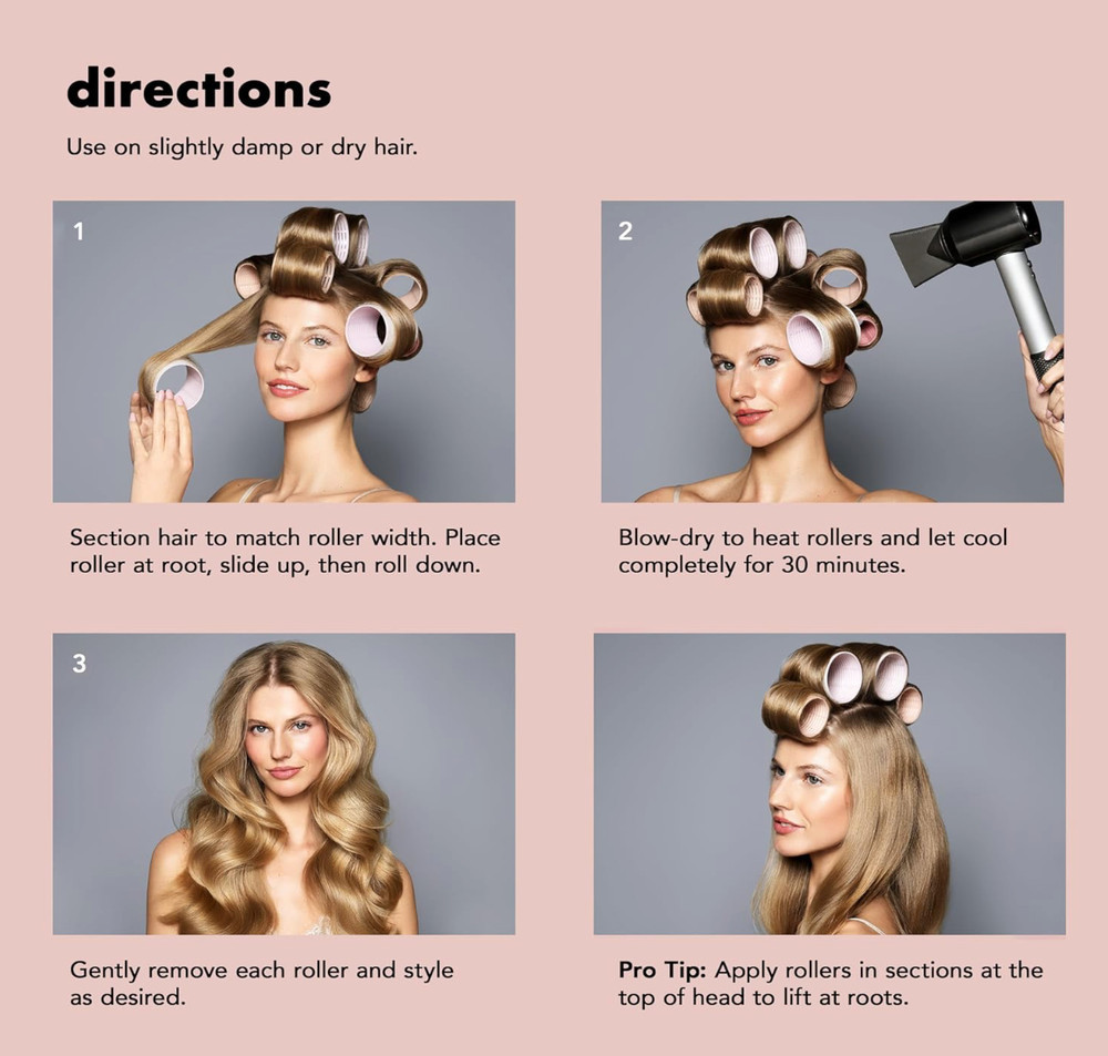 The Hair Edit Ceramic Volumizing Rollers - 9 Rollers
