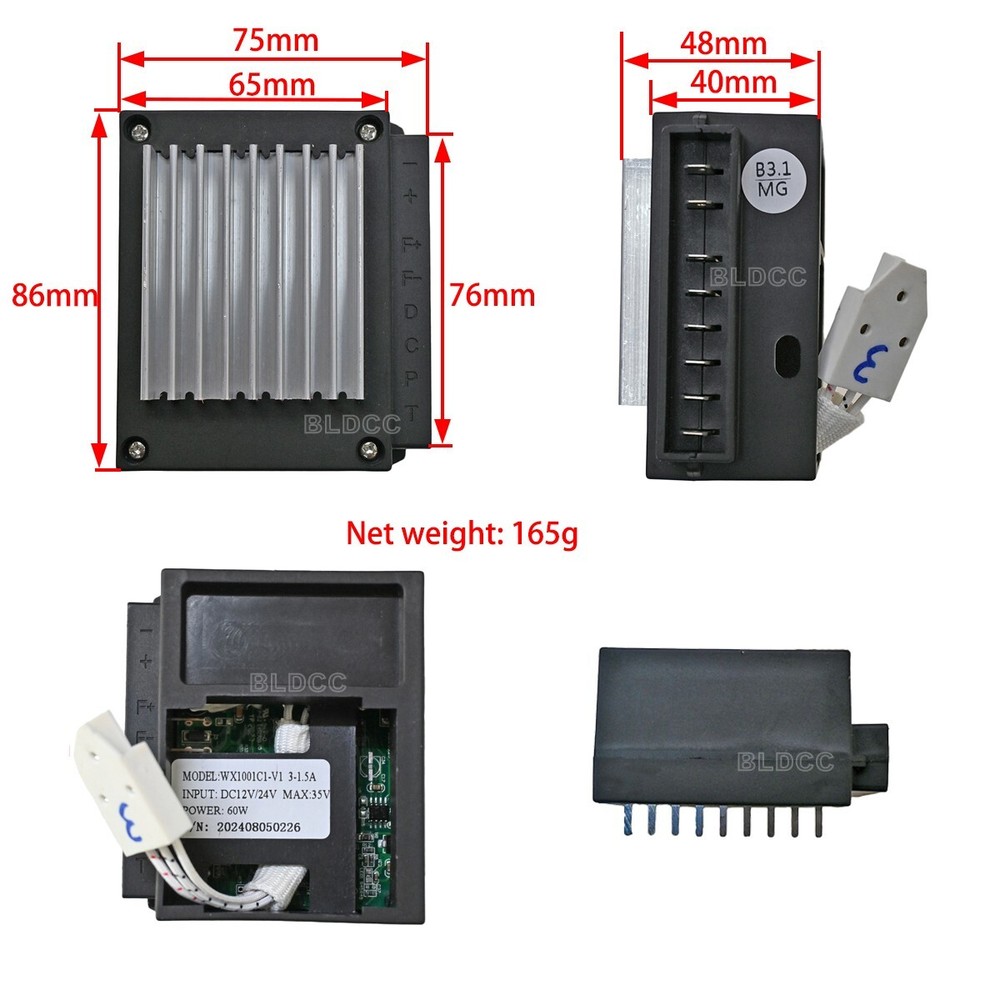 12V 24V DC Compressor Driver Controller ZY-CC60D for Solar Cooler Mobile Freezer