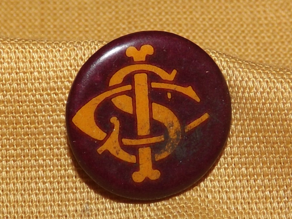VINTAGE WHITEHEAD & HOAG CO ICS CSI SCI PIN BUTTON